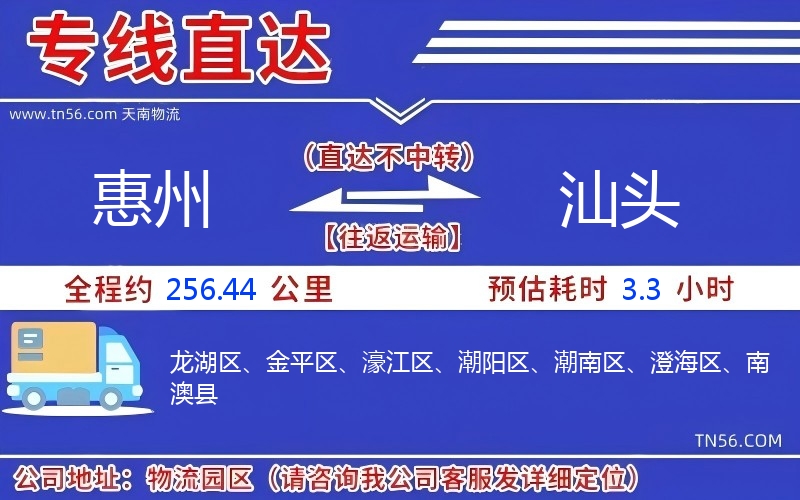 惠州到汕头物流公司