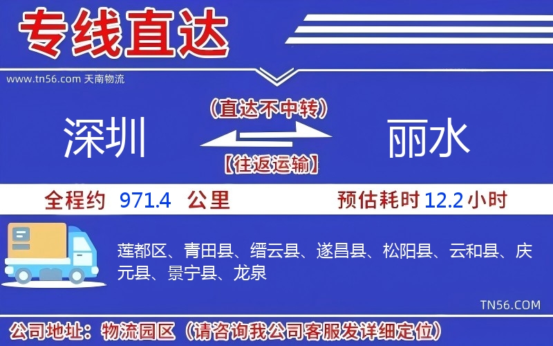 深圳到丽水物流公司