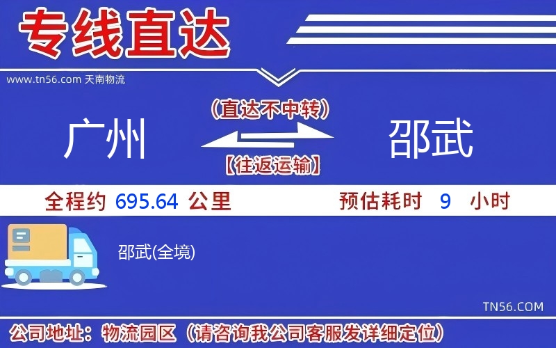 广州到邵武物流公司