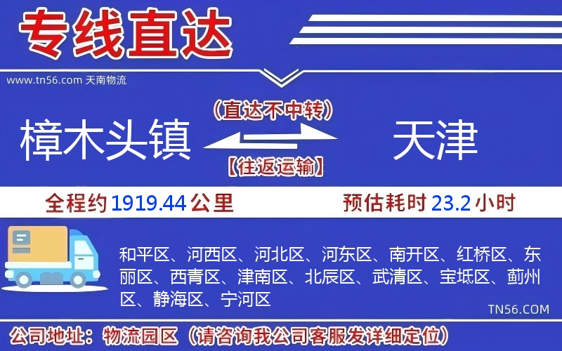 樟木头镇到天津物流公司