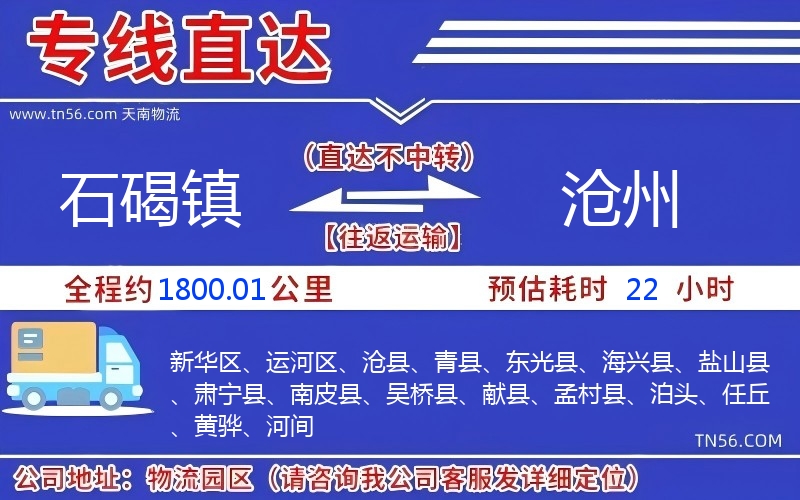 石碣镇到沧州物流公司