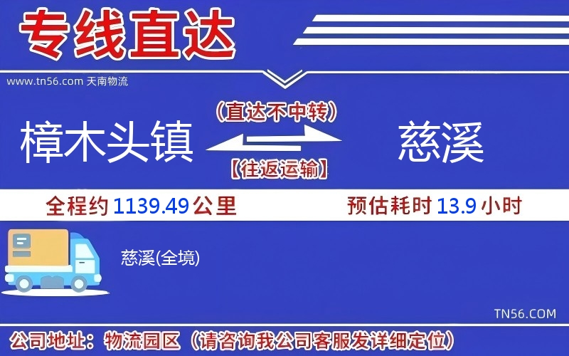 樟木头镇到慈溪物流公司