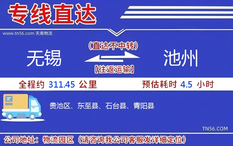 无锡到池州物流公司
